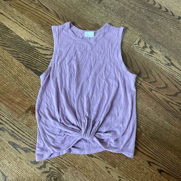 Abound Light Purple Front Tie Knot Tank Top - Picture 2 of 4